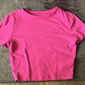 Wild Fable Pink Fitted Short Sleeve T-Shirt